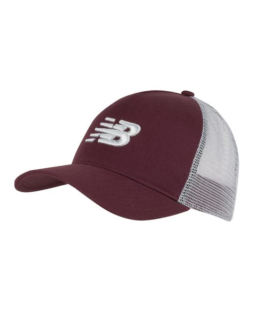 New Balance Purple , , Sports Essential Trucker Hat, Fashion Trucker Mesh Back Cap For Adults, One Size Fits Most, Nb Burgundy