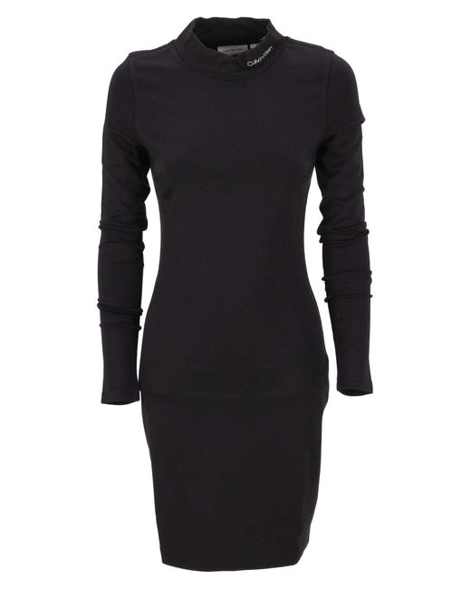 Jeans Mujeres LOGO ELASTIC MILANO DRESS J20J225395 Calvin Klein de color Black