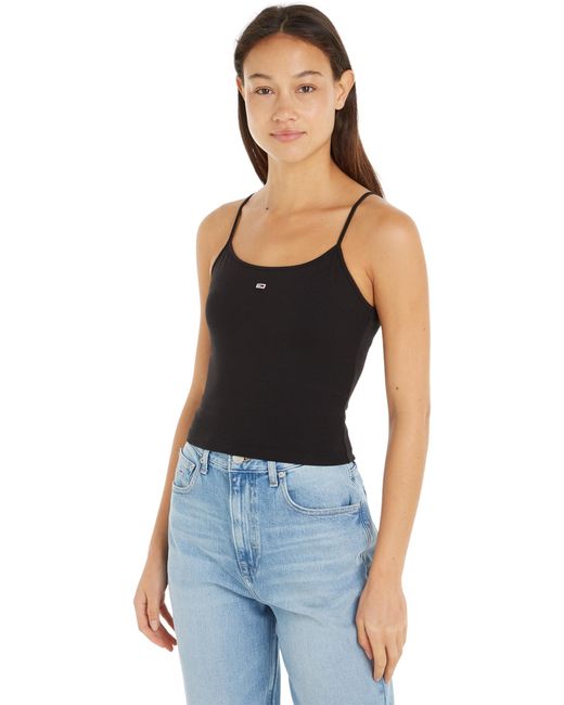 Top Donna Cropped di Tommy Hilfiger in Black