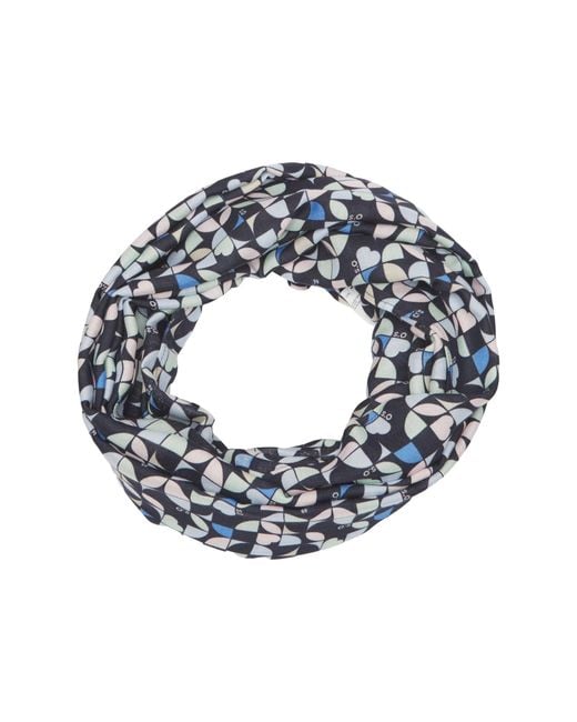 S.oliver Blue Lässiger Loop Schal aus Viskose mit All-over-Print navy ONESIZE