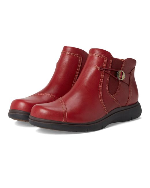 Clarks Red Certina Joy ( Leather) Boots