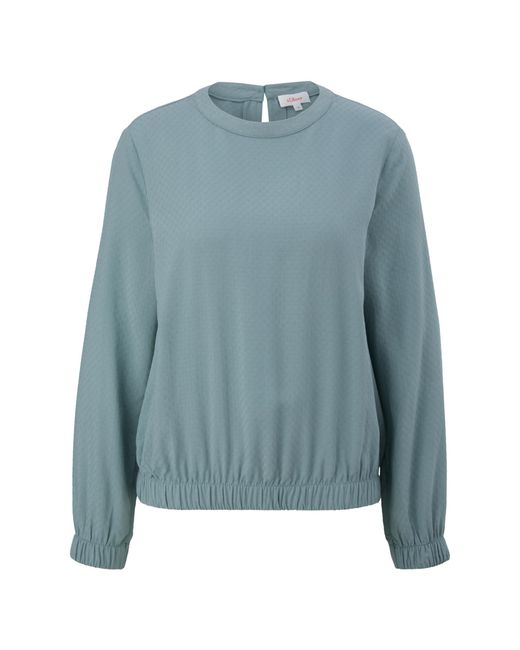 S.oliver Blue Bluse mit Dobby-Struktur 2129595,Petrol,36
