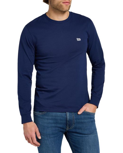 Lee Jeans Ls Patch Logo Tee Tshirt für in Blue für Herren