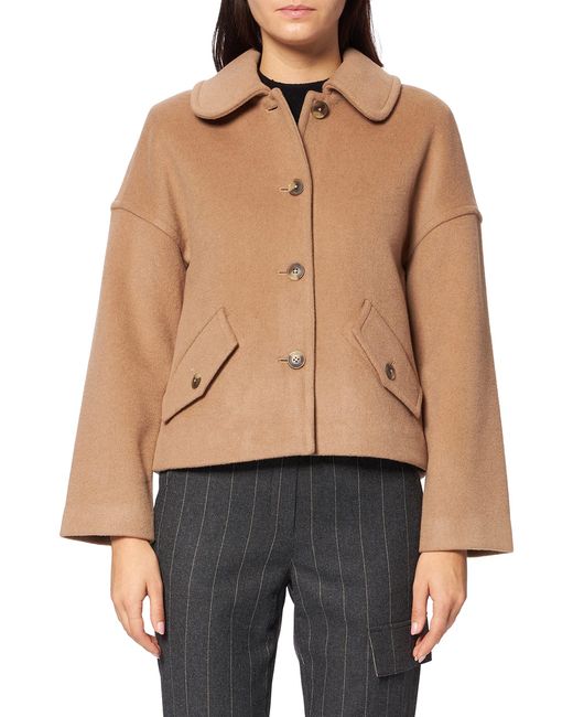 Gant Brown D1. Wool Blend Cropped Jacket Jacke