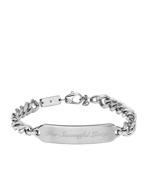 DX1405040 Bracelet pour homme avec plaque à bijoux en acier inoxydable DIESEL pour homme en coloris Metallic