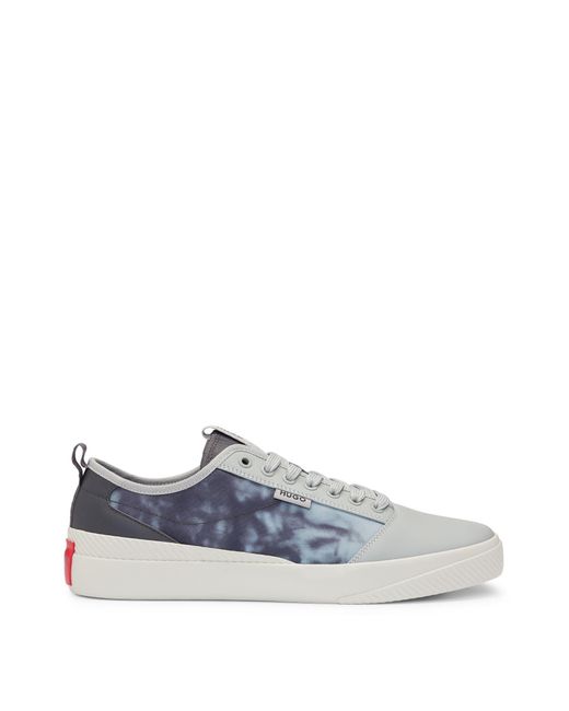 HUGO Vulkanisierte Sneakers Mit Saisonalem Print Und Gummisohle in White für Herren