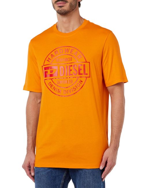 DIESEL Orange T-just-l21 T-shirt for men