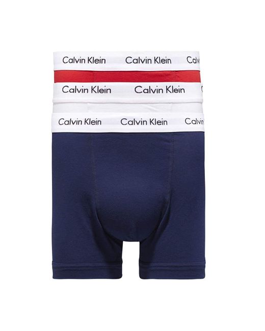 3p Trunk Bóxer Calvin Klein de hombre de color Blue