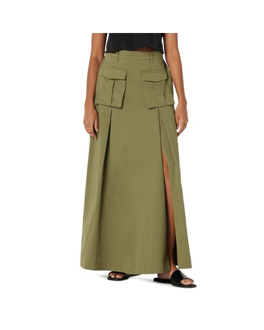 The Drop Green Cargo Maxi Skirt With Slit By @ieshathegr8