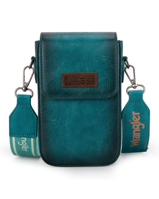 Wrangler Green Rfid Blocking Crossbody Cell Phone Purses For Cellphone Wallet Bag With Back Credit Card Slots