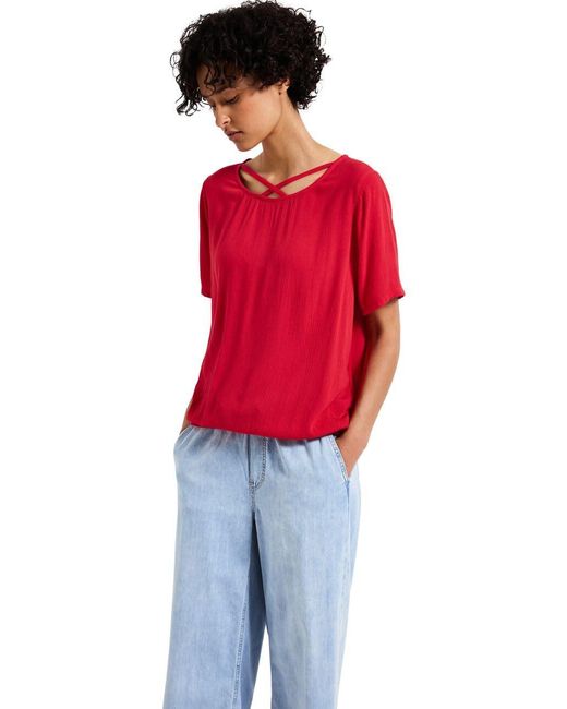 Street One Red A345730 Blusenshirt mit Bänderdetail