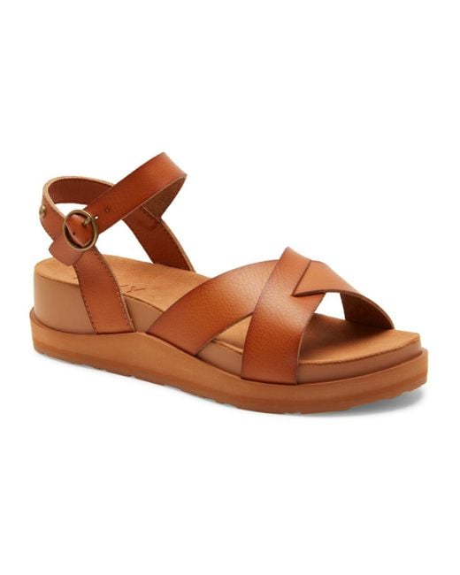 Roxy Brown Platform Sandals For