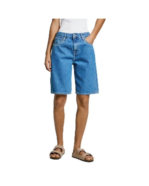 Pepe Jeans Blue Bermuda Hw Shorts