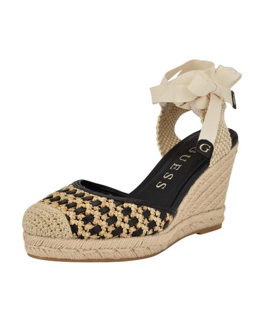 Guess Brown Cylenam Espadrille Wedge Sandal