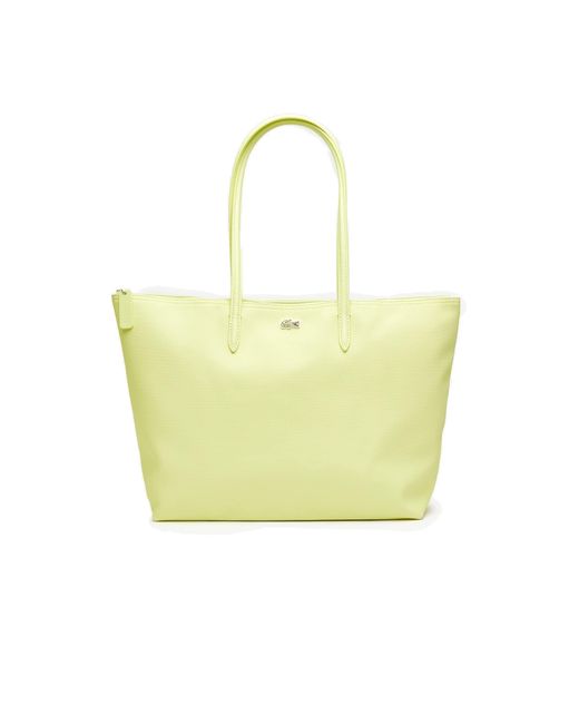 Lacoste Yellow Shopper L SHOPPING BAG,Lederimitat