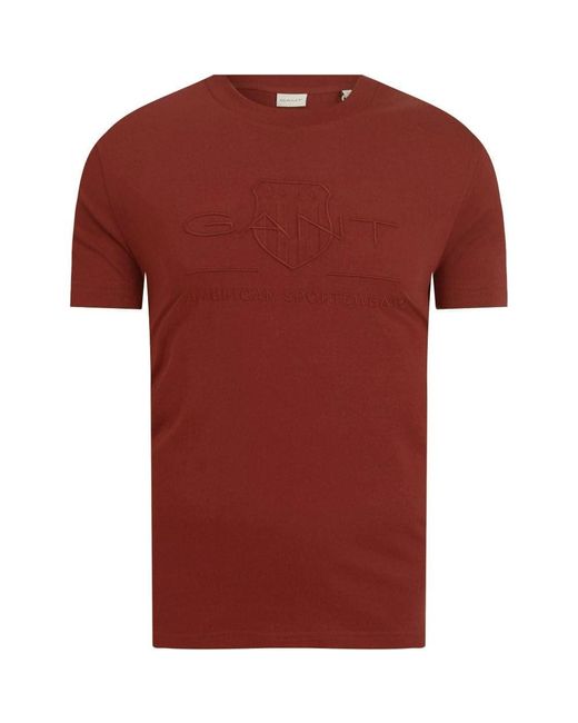 Gant Red Reg Tonal Shield Ss T-shirt for men