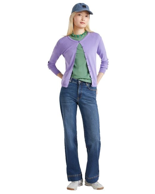 Maglia Coreana M/L 1091D5558 Maglione Cardigan di Benetton in Blue