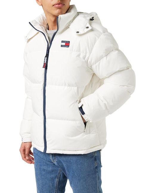 Tommy Hilfiger White Alaska Puffer Padded Jacket for men