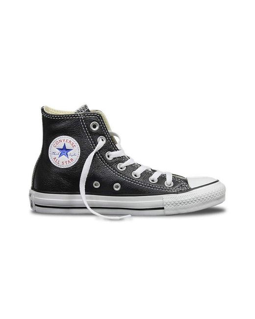 Converse Ct Core Lea Hi Unisex Varkensleren Sneaker in het Black