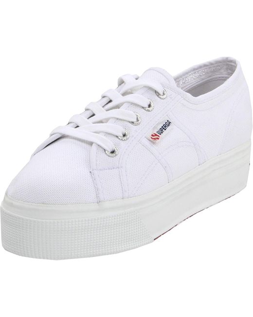 white canvas shoes superga