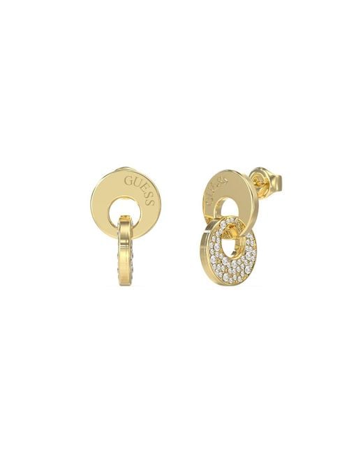 Orecchini Blooming Summer in acciaio dorato di Guess in Metallic