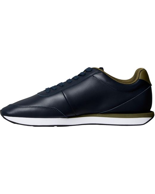 Calvin Klein 8719965074583 Retro Runner Ess Lth Ym0ym01355 Low Top in het Blue voor heren