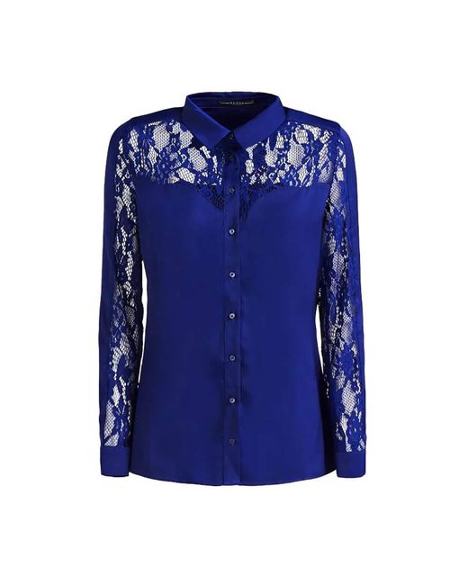 Camicia da Donna Blusa in Pizzo Blu W94H29WC870-G71F M di Guess in Blu |  Lyst