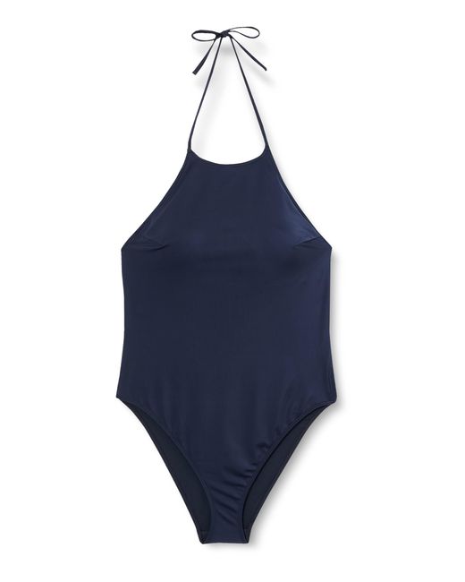 High Neck One Piece-Rp Kw0Kw02733 Maillot de Bain Dos Calvin Klein en coloris Blue