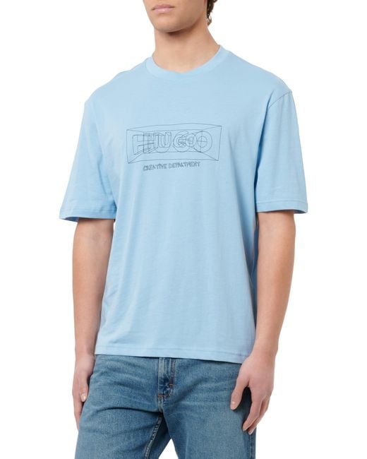 HUGO Blue Nufrancos 10266462 Short Sleeve T-shirt S for men