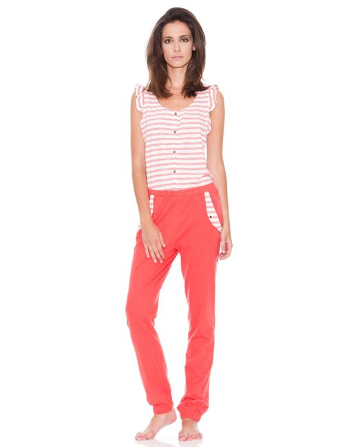 Springfield Vrouwen Secret Pyjama Capri Mc Summer Waves - - 38 in het Red