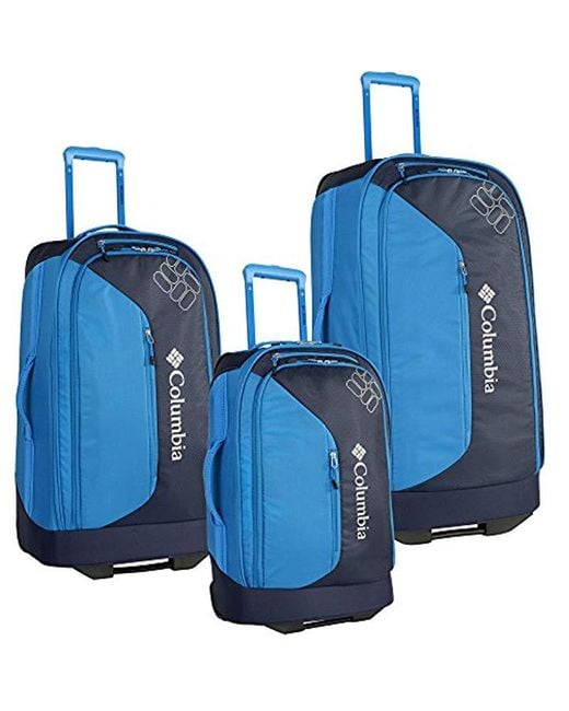 Columbia 3 Piece Expandable Spinner Luggage Set, Collegiate Navy/super Blue for men