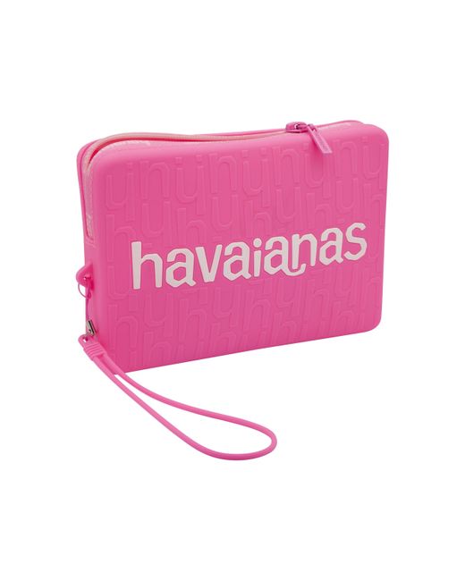 Havaianas Pink Logomania Mini Bag Rubber Clutch Bag