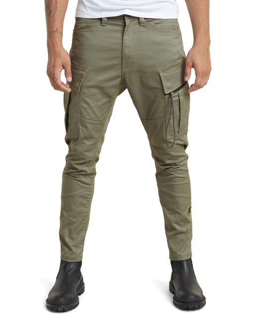 Zip Pkt 3D Skinny Cargo 2.0 Pantalones de Vestir G-Star RAW de hombre de color Green