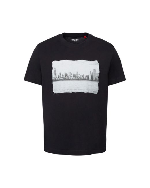 Esprit Black 113ee2k316 T-shirt for men