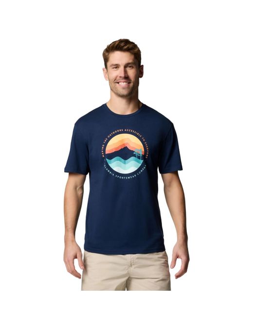 Columbia Blue Path Laketm Graphic Tee Ii Short Sleeve T-shirt for men