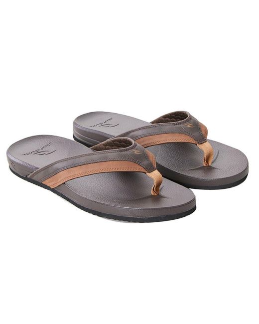 Rip Curl Gray Brown Tan - Lightweight - Step Into Comfort With The Soft Top Open Toe for men