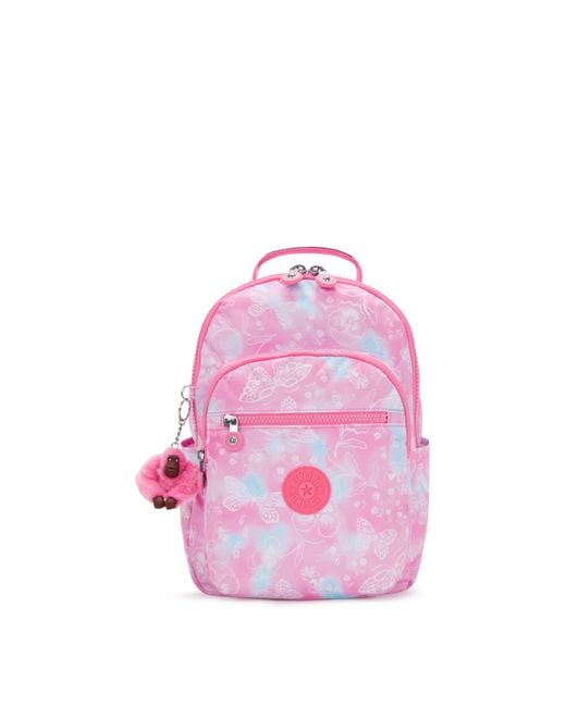 Kipling Pink Backpack Seoul S Garden Clouds Small