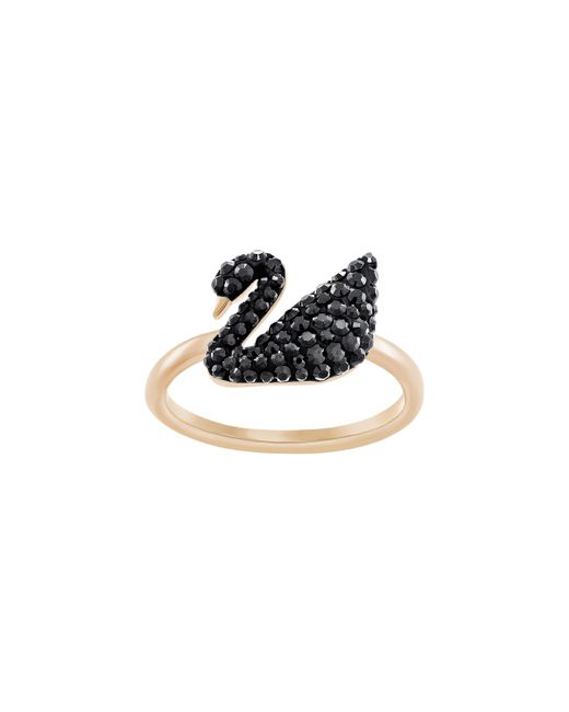 Bague Iconic Swan Swarovski en coloris Noir | Lyst