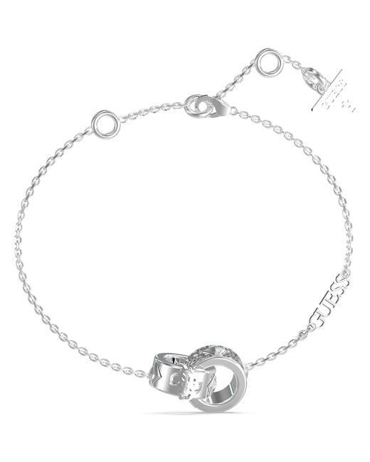 Guess Metallic Women's Bracelet 4g Forever Collection. Jewel Made Of 90% Stainless Steel - 10% Crystal, With Rhodium Finish. Reference