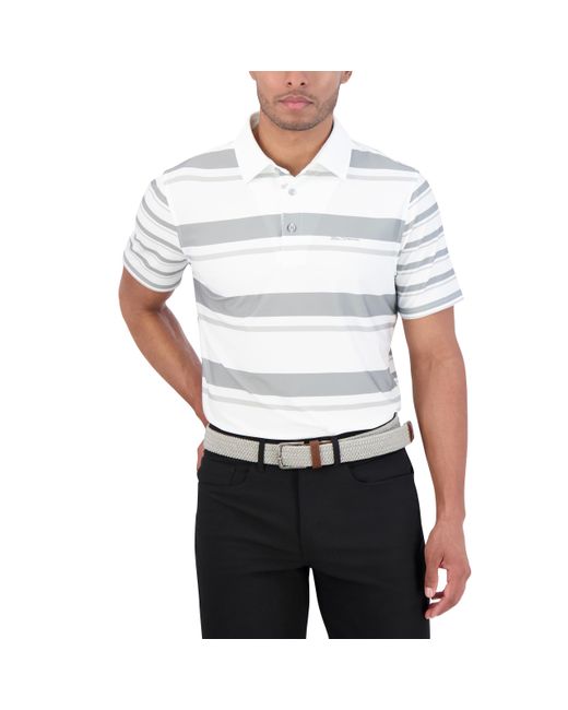 Ben Sherman White Short Sleeve Printed Tech Sports Fit Polo Top for men