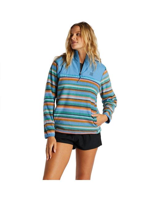 Billabong Blue Mock Neck Sweatshirt for - Sweatshirt mit Stehkragen - Frauen - M