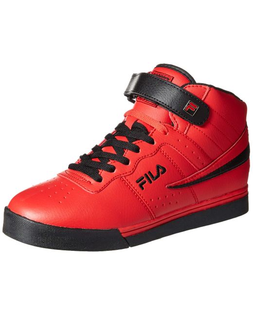Fila Leather Vulc 13 Mid Plus 2 Walking Shoe in Red for Men | Lyst