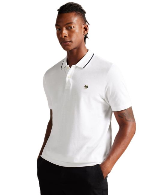 Ted Baker Camdn Short Sleeve Polo Shirt in White for Men Lyst UK