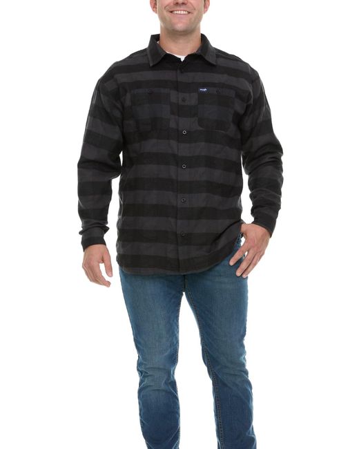 Wrangler Black Big And Tall Flannel Shirt For – S Button Down Plaid for men