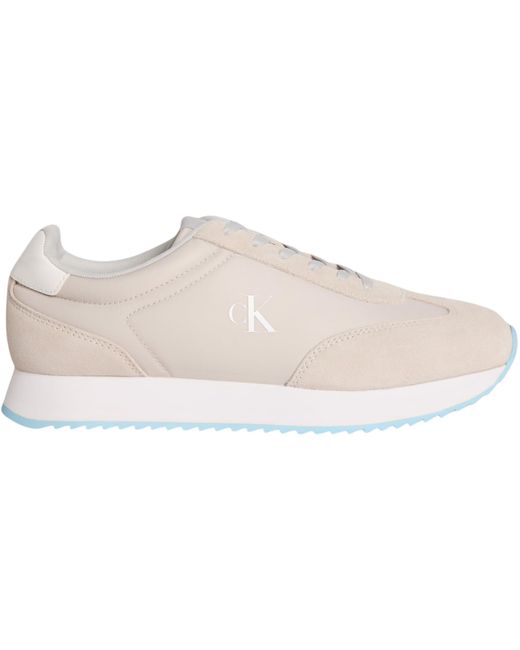 Calvin Klein Runner Sneaker Retro Lace Up aus Leder in Black für Herren