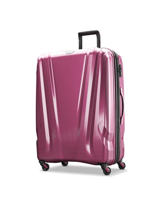 Samsonite Pink Swerv Dlx Spinner 4 Wheel Hard Side Travel Suitcase With Side Carry Handle