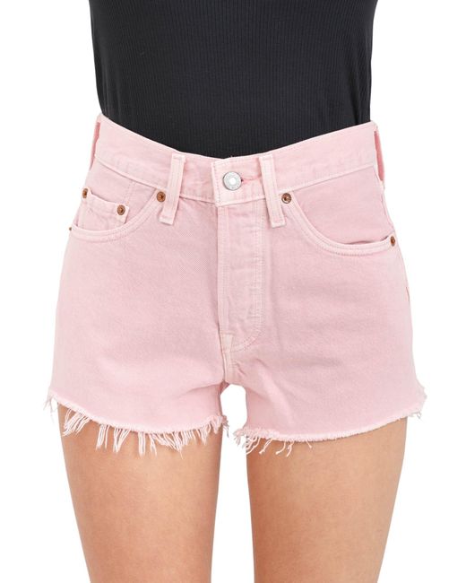 ® Shorts in Denim da Donna Rosa 501TM Dusty Chalk Pink di Levi's