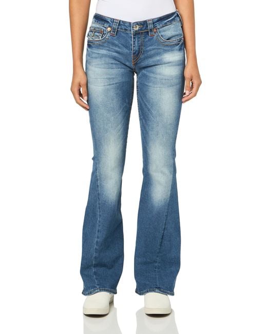 True Religion Blue Rainbow Pkt Joey Lr Flare Big T​ Jeans