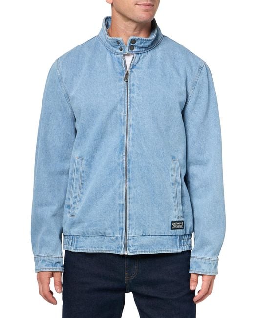 Levi's Men's Blue Cotton Canvas Harrington Jacket