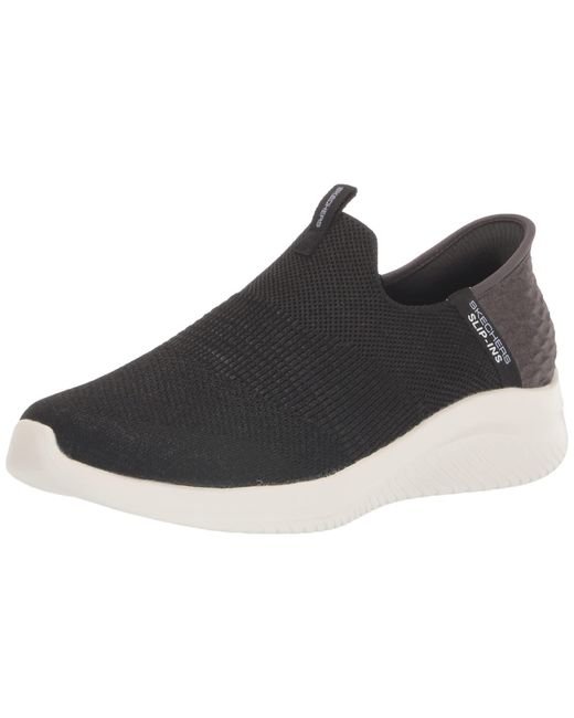 Skechers Black Hands Free Slip Ins Ultra Flex 3.0 Smooth Step Sneaker